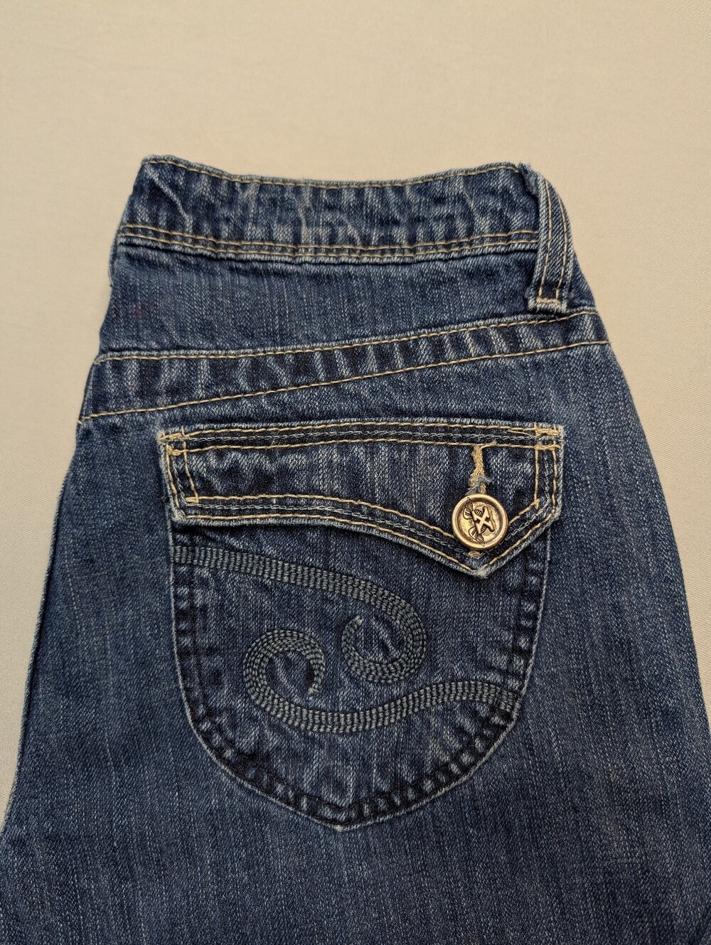 Wrangler Twenty X Houston Jeans Women's 7x36 Blue Slim Fit Lowest Rise Bootcut